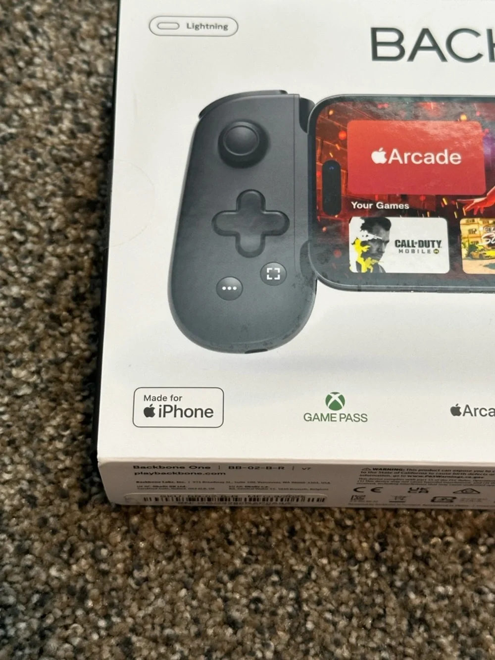 Backbone One Lightning Mobile Gaming Controller for iPhone Black NIB